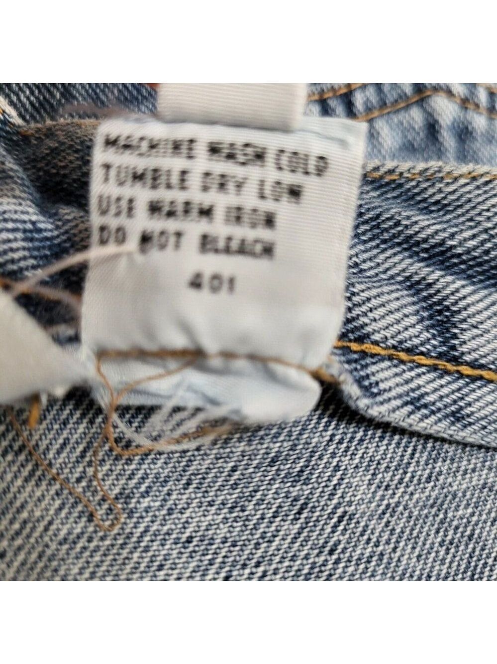 𝅺NEWPORT News Jeanology High Rise Mom Jeans Blue Denim Tie Closure Size 14 - Picture 9 of 9